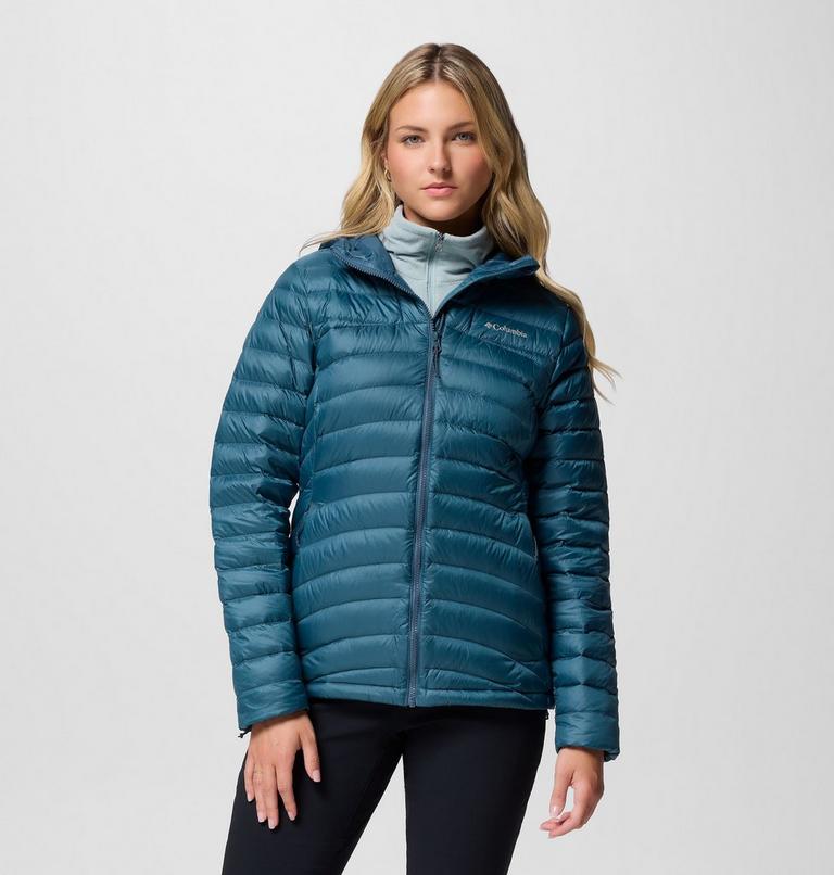 Women's Corelite Packable Down Hooded Jacket, Color: Everblue, image 1