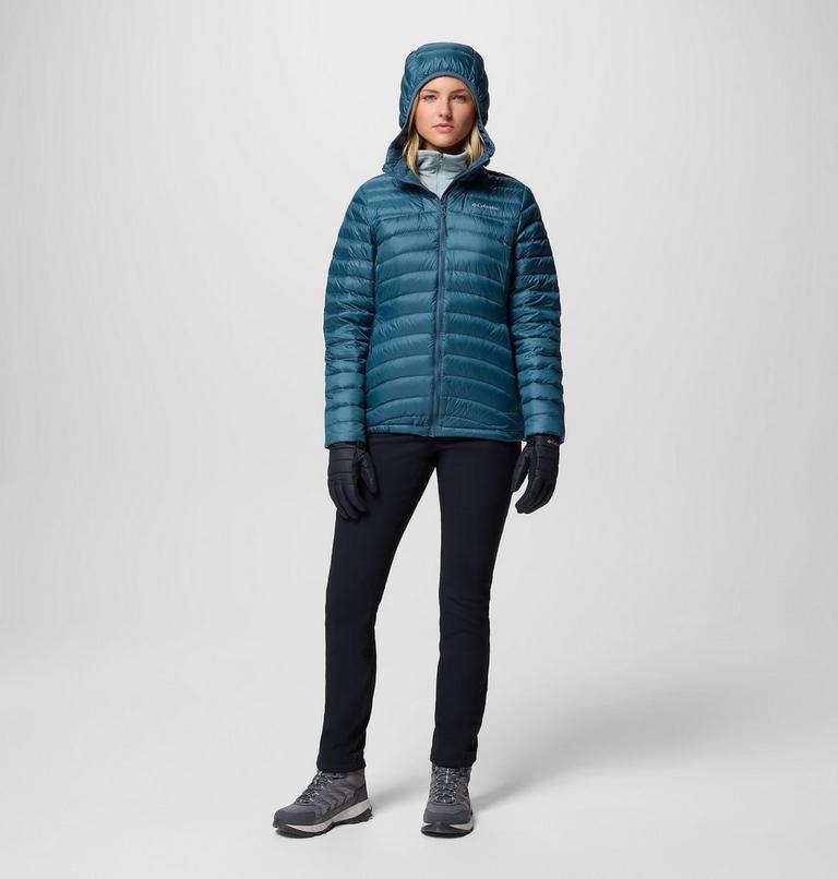 Women's Corelite Packable Down Hooded Jacket, Color: Everblue, image 2