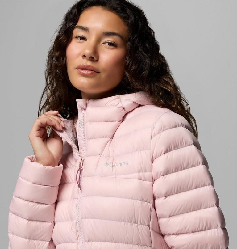 Women's Corelite Packable Down Hooded Jacket, Color: Mineral Pink, image 6