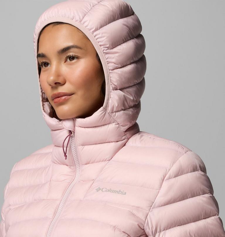 Women's Corelite Packable Down Hooded Jacket, Color: Mineral Pink, image 7