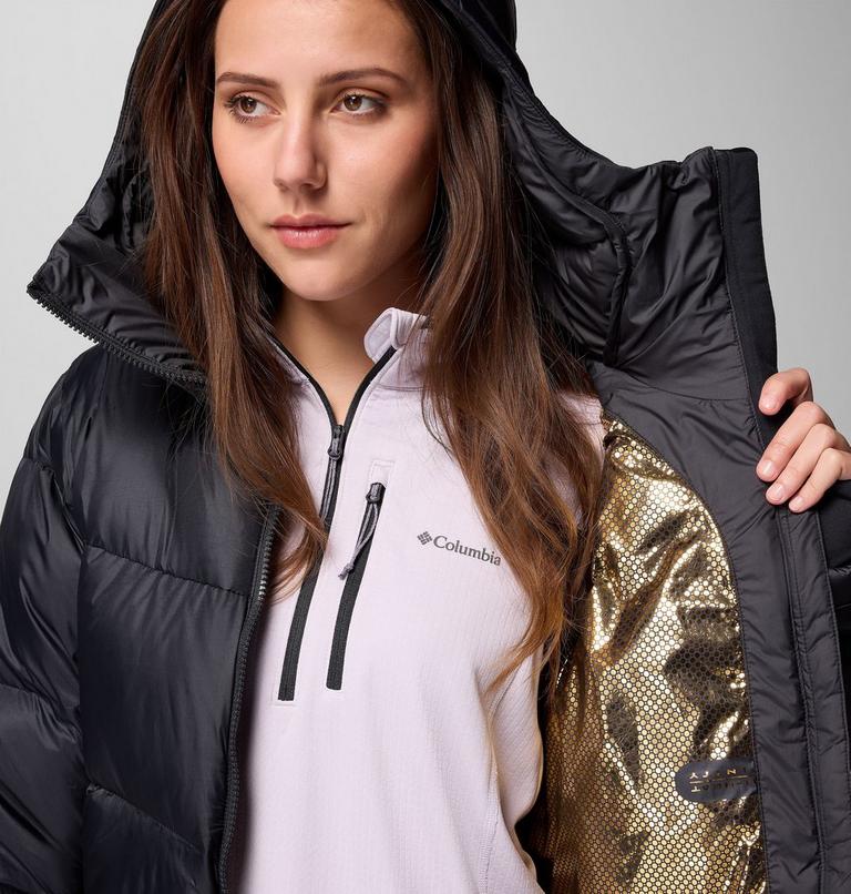Women's Cloudview Down Hooded Jacket, Color: Black, image 9