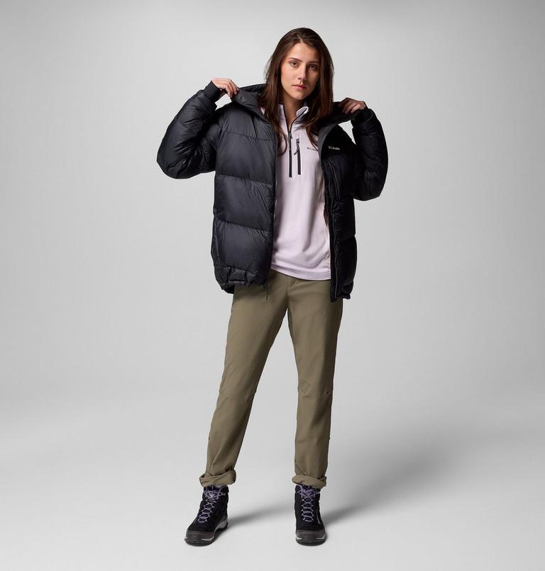 Women's Cloudview Down Hooded Jacket, Color: Black, image 12