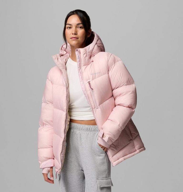 Women's Cloudview Down Hooded Jacket, Color: Mineral Pink, image 5