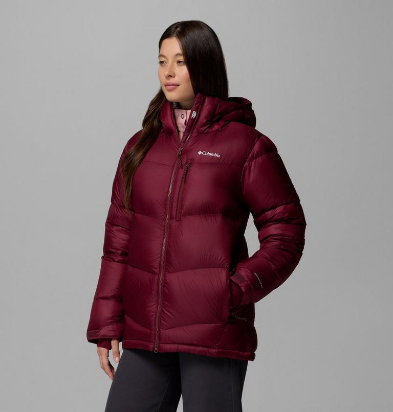 Women's Cloudview Down Hooded Jacket, Color: Rich Wine, image 4