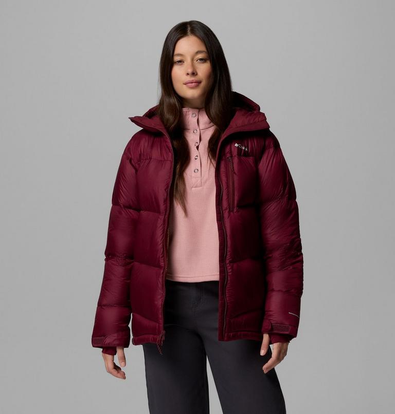 Women's Cloudview Down Hooded Jacket, Color: Rich Wine, image 5