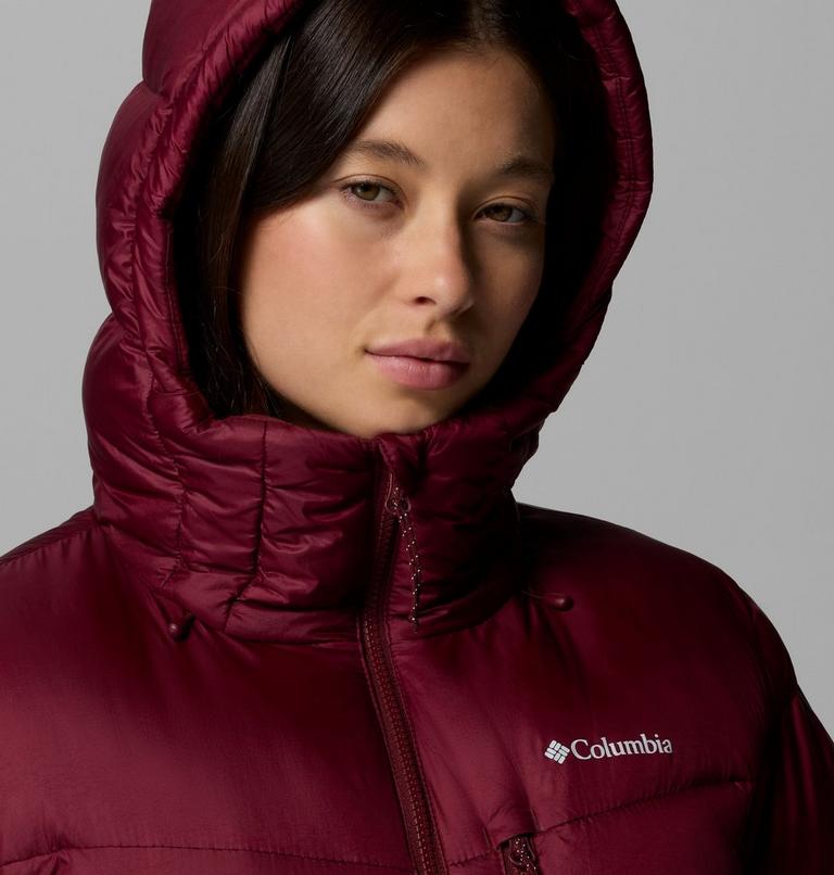 Women's Cloudview Down Hooded Jacket, Color: Rich Wine, image 7