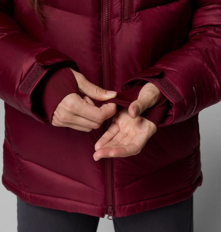 Women's Cloudview Down Hooded Jacket, Color: Rich Wine, image 9