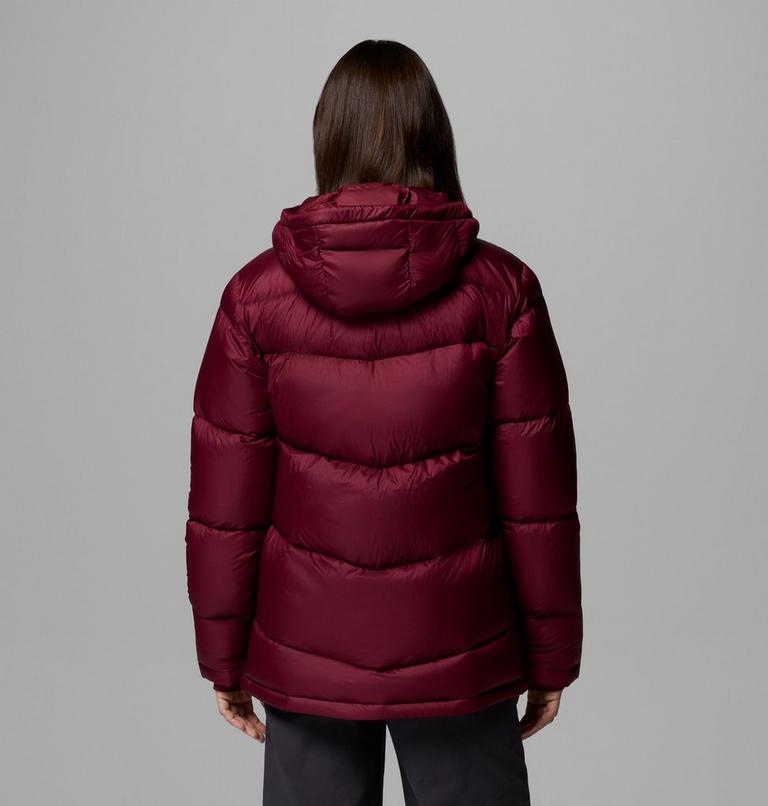 Women's Cloudview Down Hooded Jacket, Color: Rich Wine, image 3