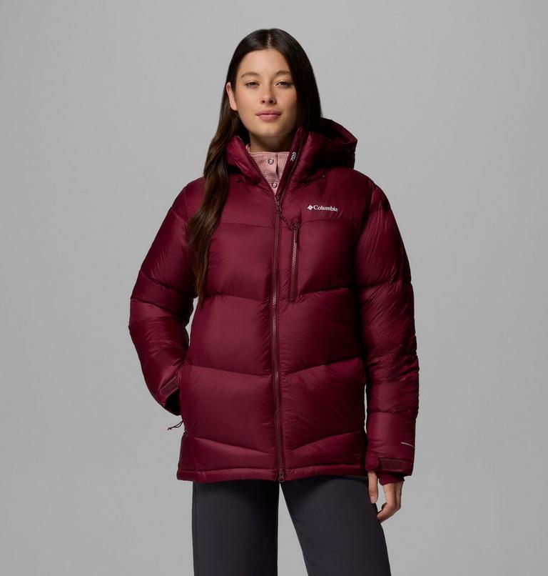 Women's Cloudview Down Hooded Jacket, Color: Rich Wine, image 1