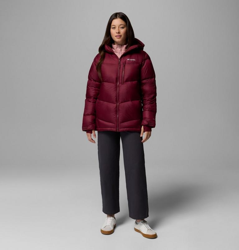 Women's Cloudview Down Hooded Jacket, Color: Rich Wine, image 2
