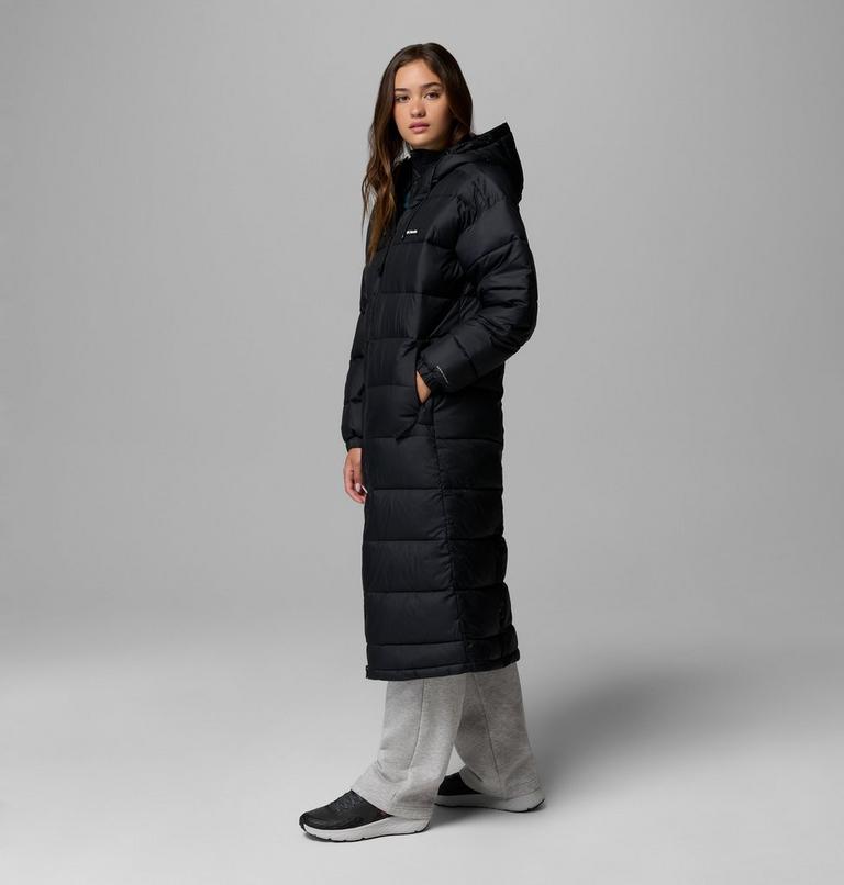 Women's Pike Lake III Long Hooded Puffer Jacket, Color: Black, image 4