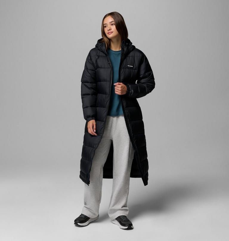 Women's Pike Lake III Long Hooded Puffer Jacket, Color: Black, image 5