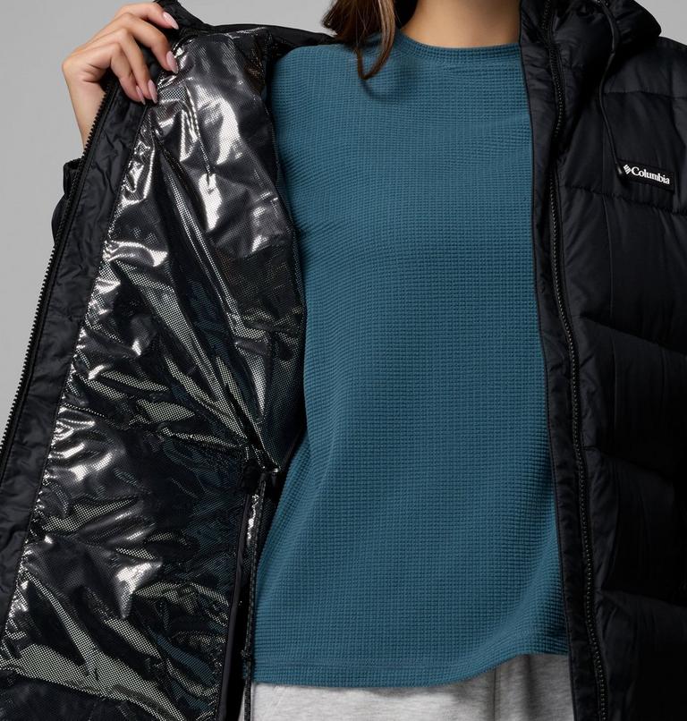 Women's Pike Lake III Long Hooded Puffer Jacket, Color: Black, image 6