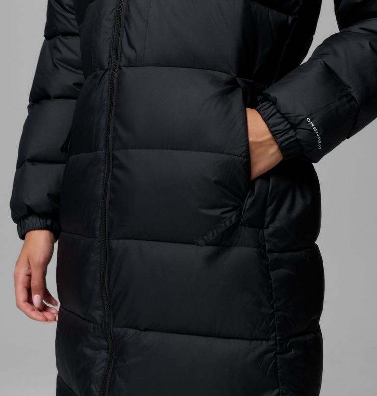 Women's Pike Lake III Long Hooded Puffer Jacket, Color: Black, image 10