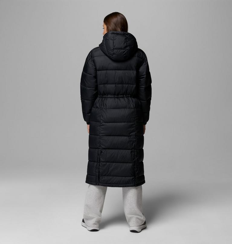 Women's Pike Lake III Long Hooded Puffer Jacket, Color: Black, image 3