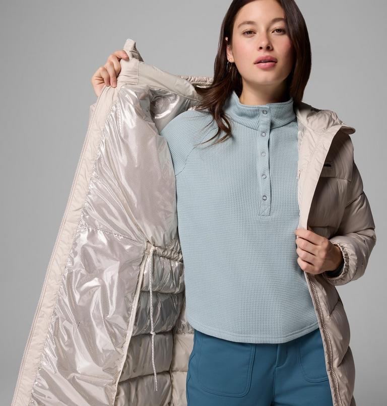 Women's Pike Lake III Long Hooded Puffer Jacket, Color: Dark Stone, image 6