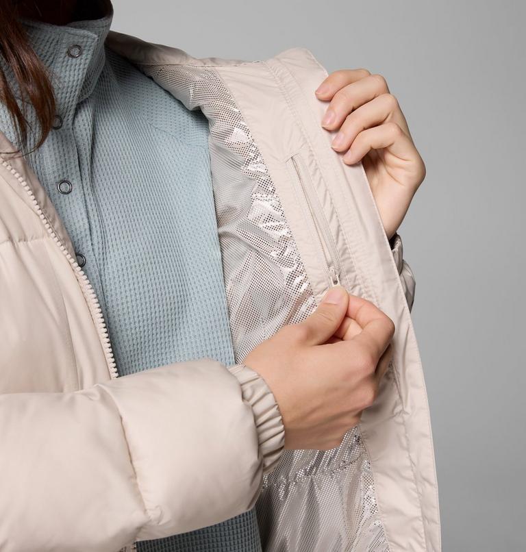 Women's Pike Lake III Long Hooded Puffer Jacket, Color: Dark Stone, image 7