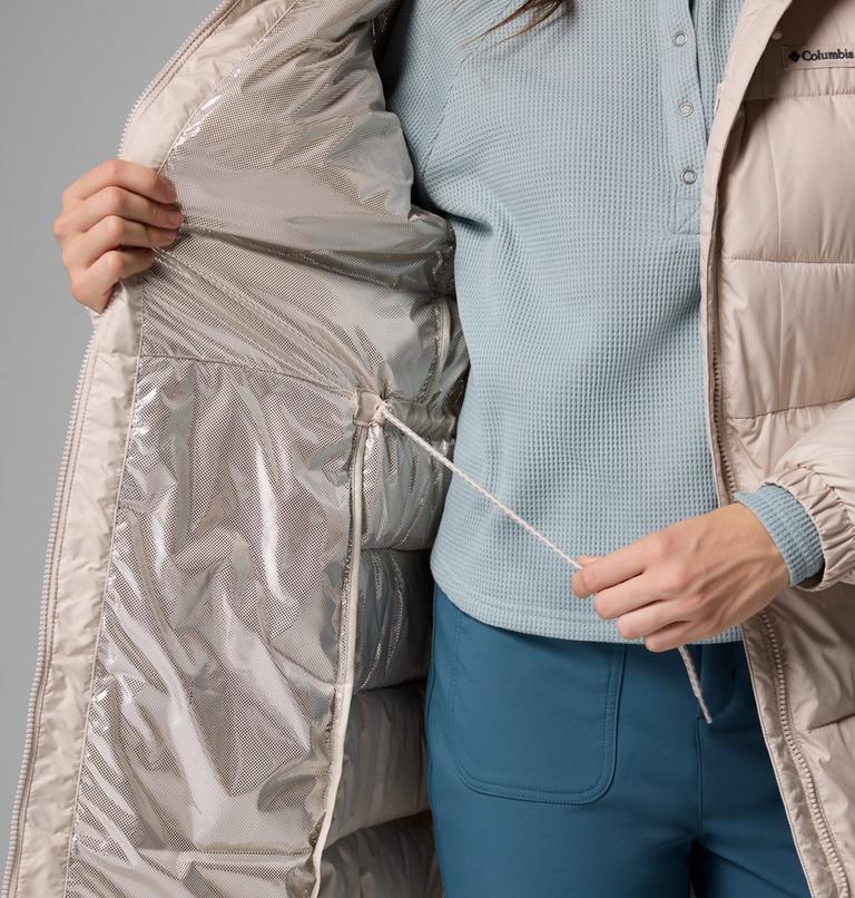 Women's Pike Lake III Long Hooded Puffer Jacket, Color: Dark Stone, image 8