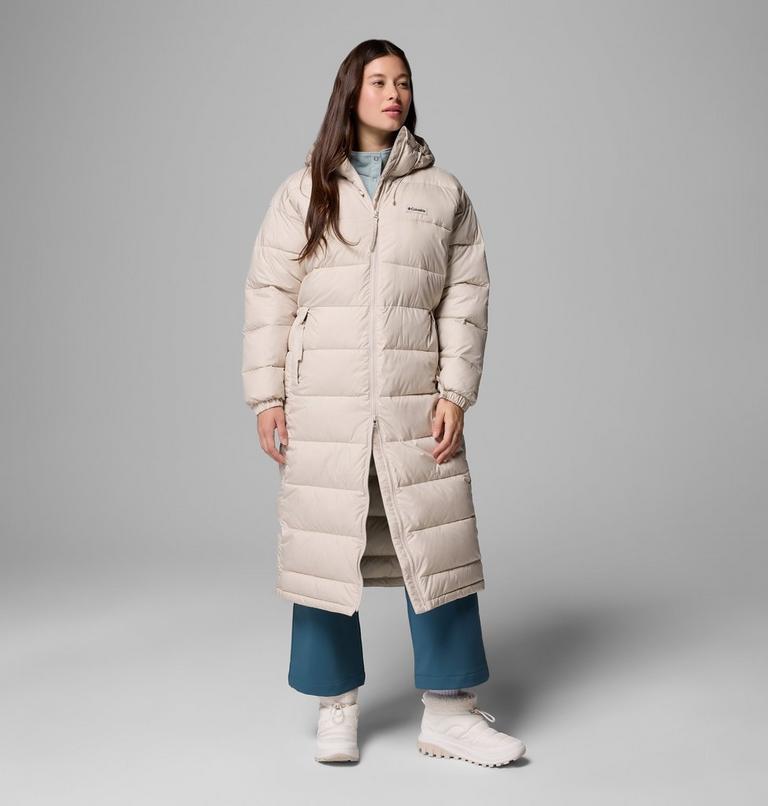 Women's Pike Lake III Long Hooded Puffer Jacket, Color: Dark Stone, image 1