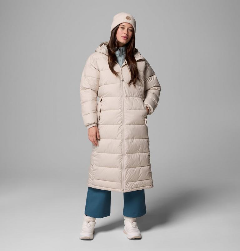 Women's Pike Lake III Long Hooded Puffer Jacket, Color: Dark Stone, image 2