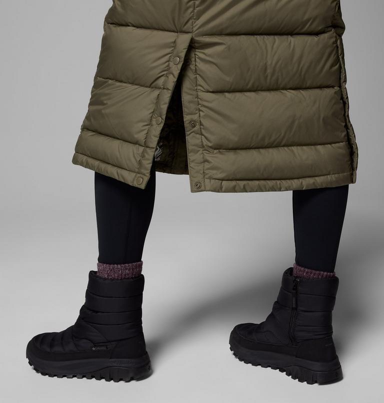 Women's Pike Lake III Long Hooded Puffer Jacket, Color: Stone Green, image 10