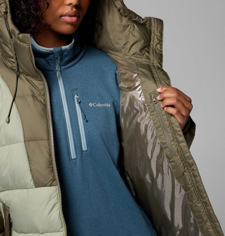 Chaqueta acolchada con capucha Pike Lake III para mujer, Color: Safari, Stone Green, image 6