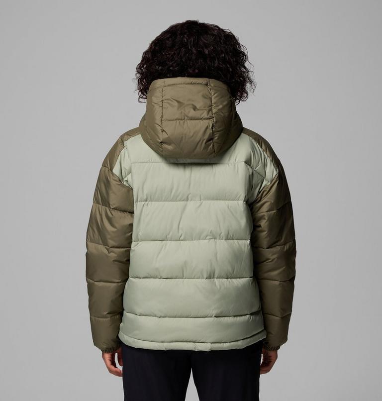 Chaqueta acolchada con capucha Pike Lake III para mujer, Color: Safari, Stone Green, image 3