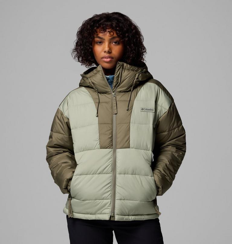 Chaqueta acolchada con capucha Pike Lake III para mujer, Color: Safari, Stone Green, image 1