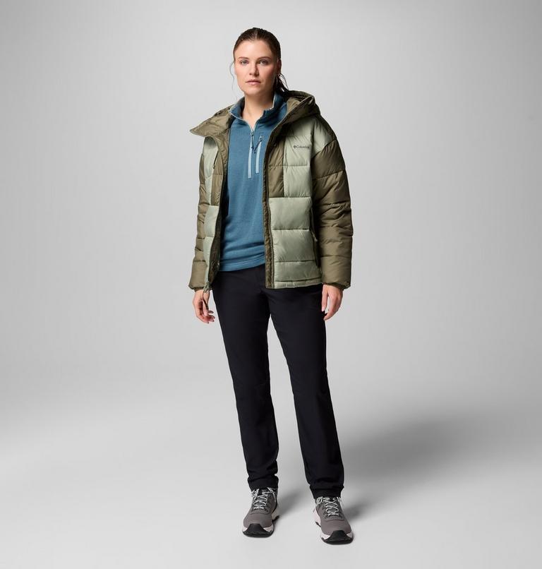 Chaqueta acolchada con capucha Pike Lake III para mujer, Color: Safari, Stone Green, image 9