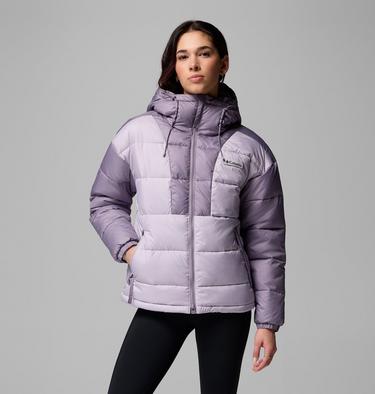 Women's Pike Lake III Hooded Puffer Jacket, Color: Lavender Pearl, Shale Purple, image 1