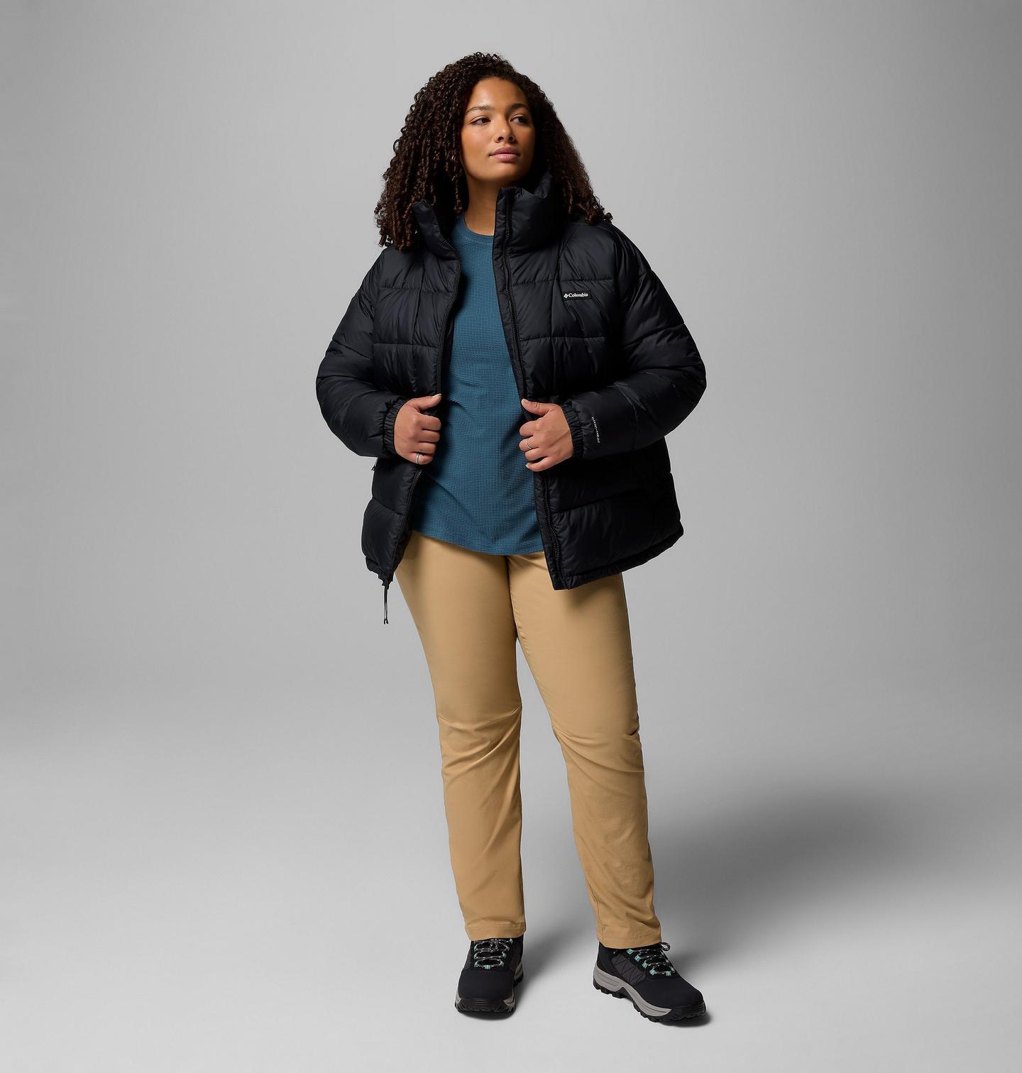 Женская куртка Columbia Pike Lake Jacket - Plus Size, цвет: Чёрный — фото 2