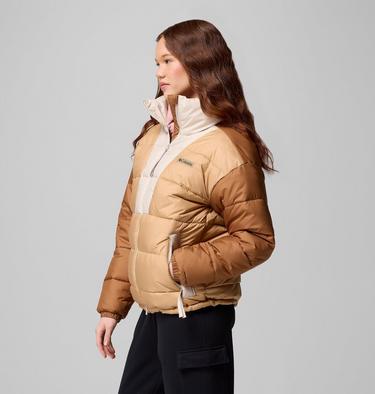 Women's Pike Lake Puffer Jacket, Color: Canoe, Camel Brown, Dark Stone, image 16