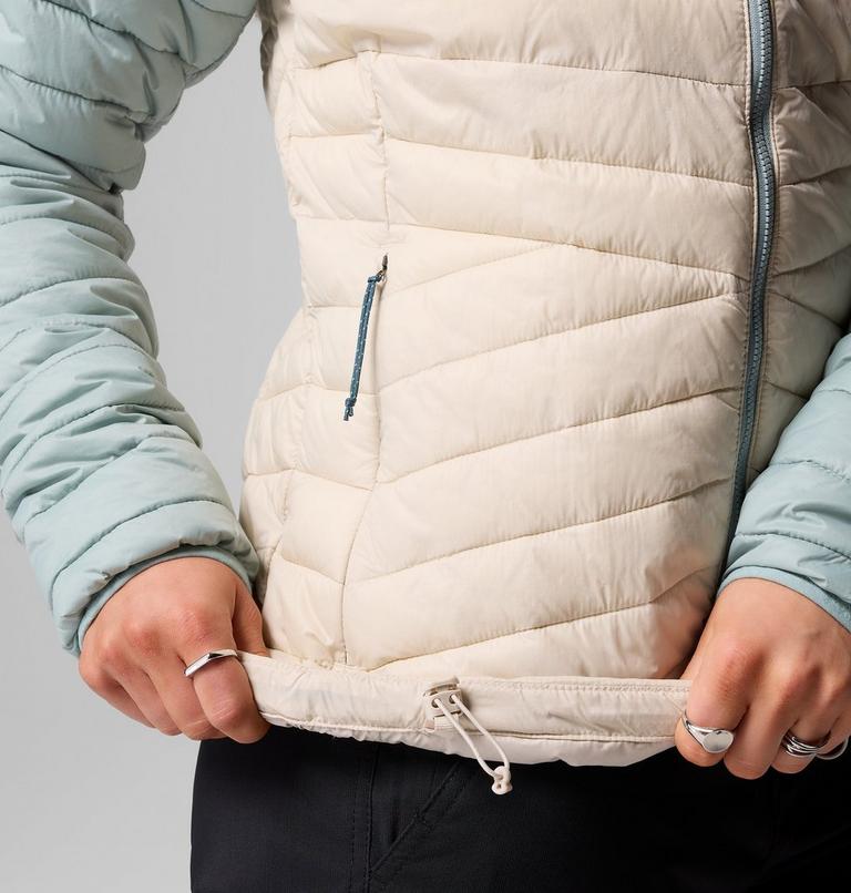 Women's Powder Pass Insulated Jacket, Color: Dark Stone, Crushed Blue, image 7