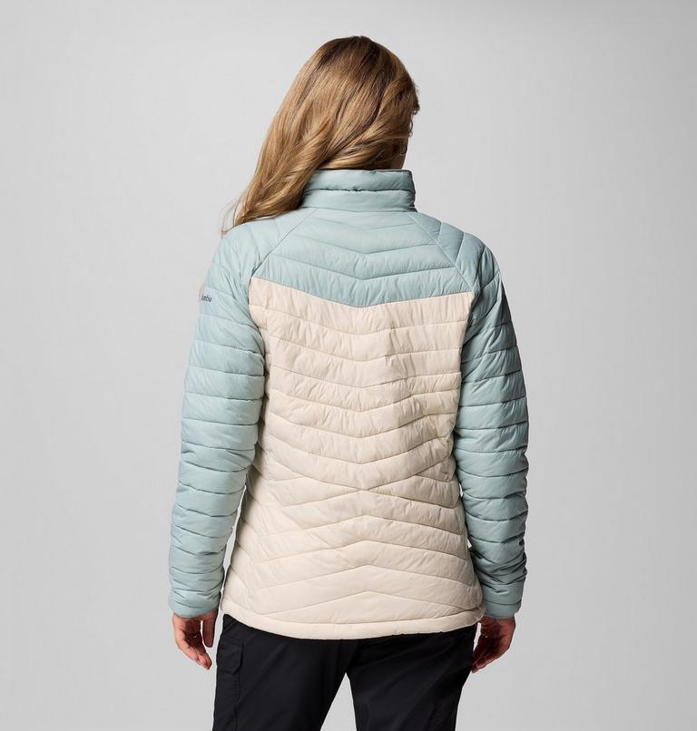 Women's Powder Pass Insulated Jacket, Color: Dark Stone, Crushed Blue, image 3