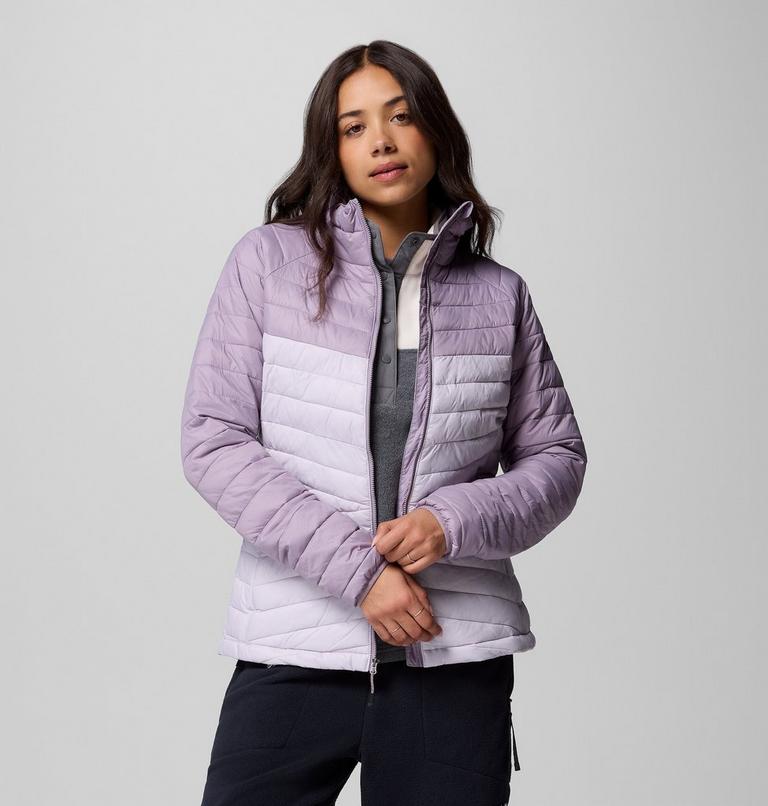 Chaqueta aislante Powder Pass para mujer, Color: Lavender Pearl, Shale Purple, image 5
