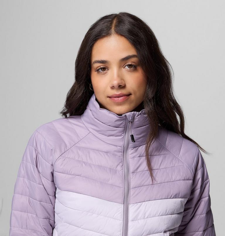 Chaqueta aislante Powder Pass para mujer, Color: Lavender Pearl, Shale Purple, image 6
