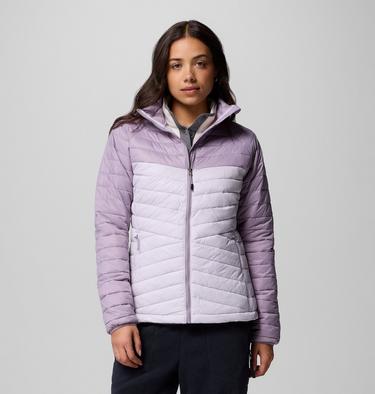 Women's Powder Pass Insulated Jacket, Color: Lavender Pearl, Shale Purple, image 5