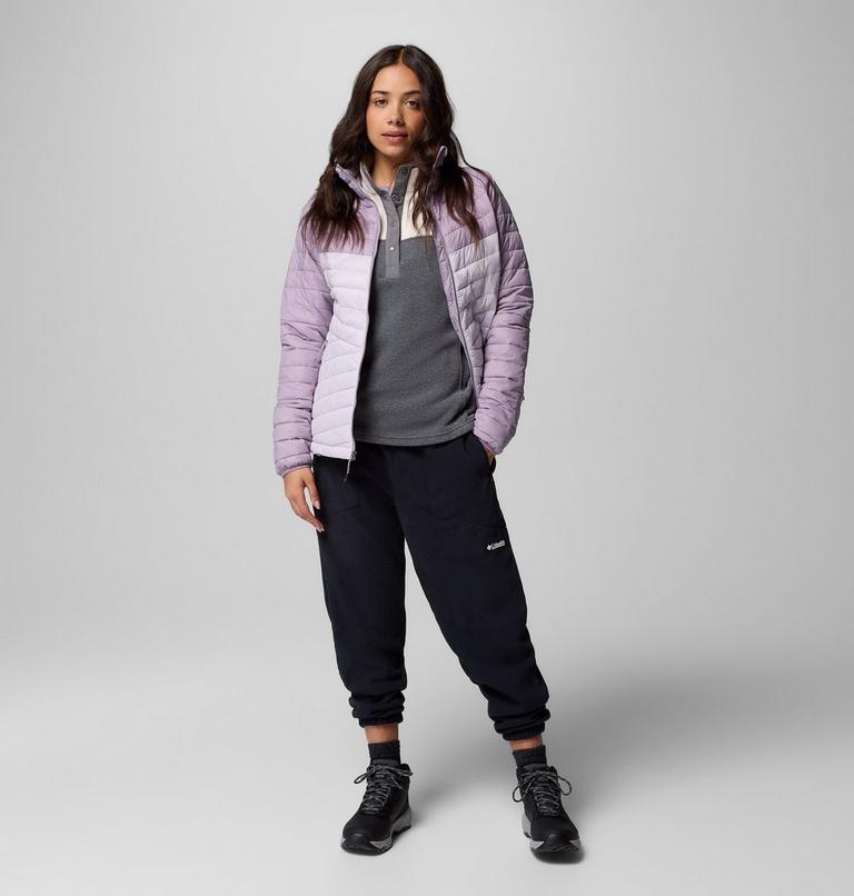 Chaqueta aislante Powder Pass para mujer, Color: Lavender Pearl, Shale Purple, image 2
