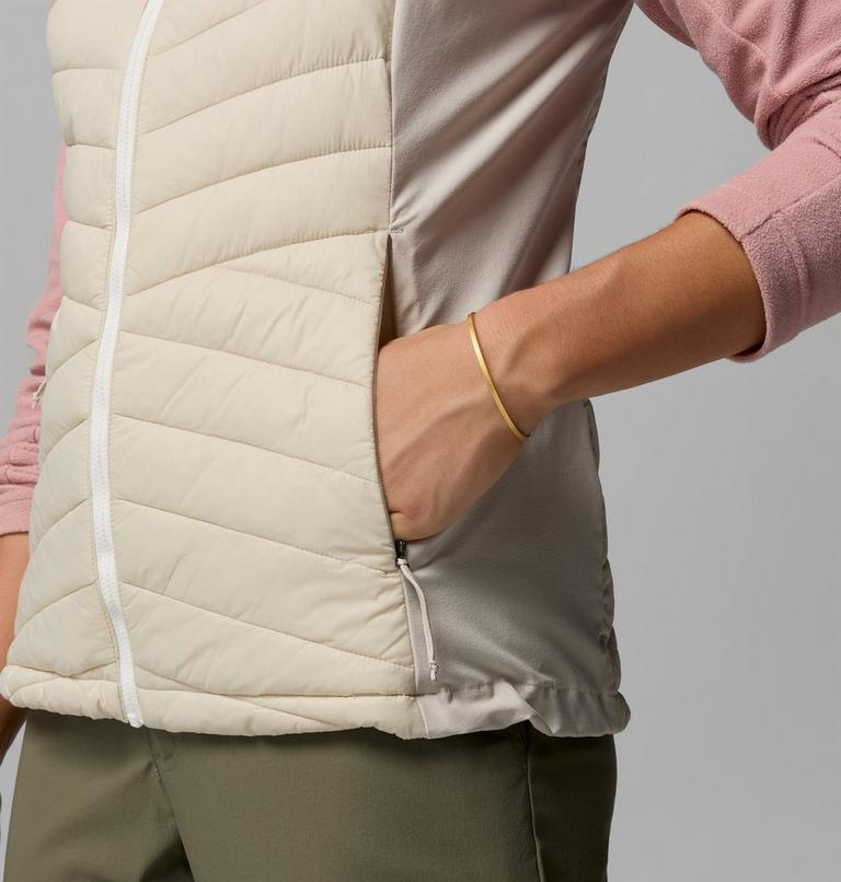 Women's Powder Pass III Hybrid Gilet, Color: Dark Stone, Sea Salt, image 7