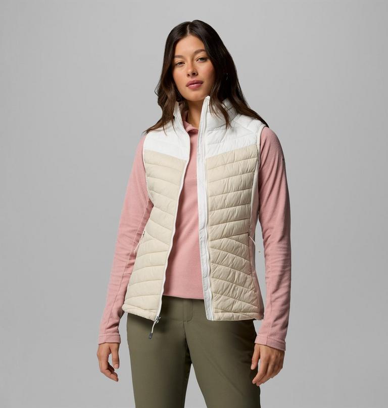 Women's Powder Pass III Hybrid Gilet, Color: Dark Stone, Sea Salt, image 1
