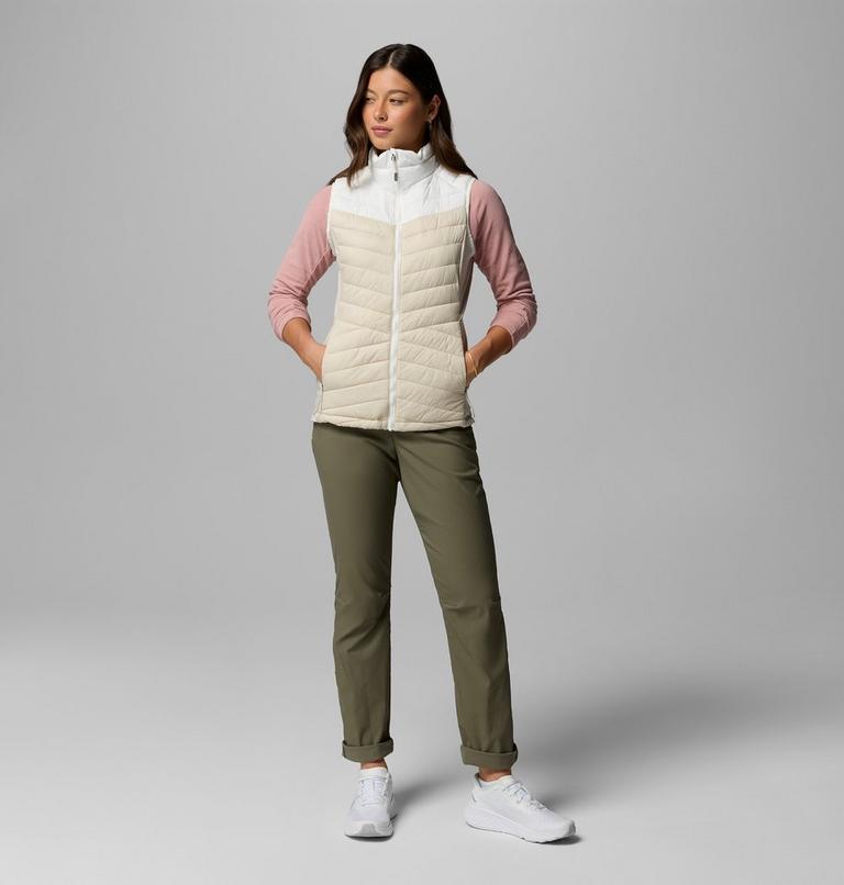Women's Powder Pass III Hybrid Gilet, Color: Dark Stone, Sea Salt, image 2