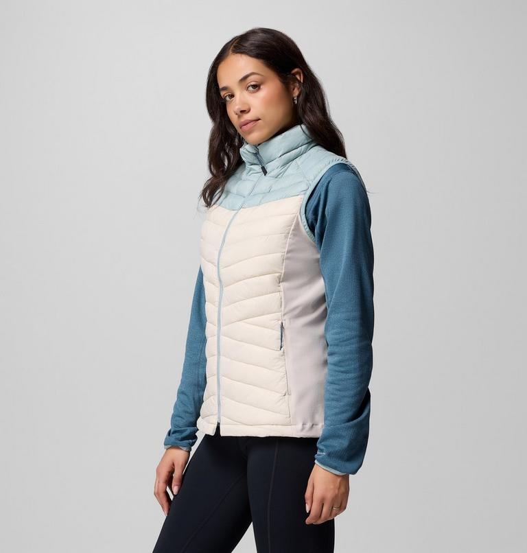 Women's Powder Pass III Hybrid Gilet, Color: Dark Stone, Crushed Blue, image 4