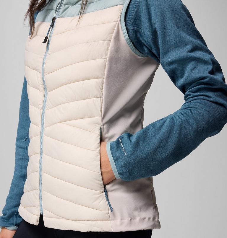 Women's Powder Pass III Hybrid Gilet, Color: Dark Stone, Crushed Blue, image 7