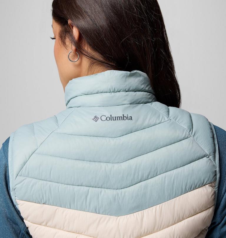 Women's Powder Pass III Hybrid Gilet, Color: Dark Stone, Crushed Blue, image 9