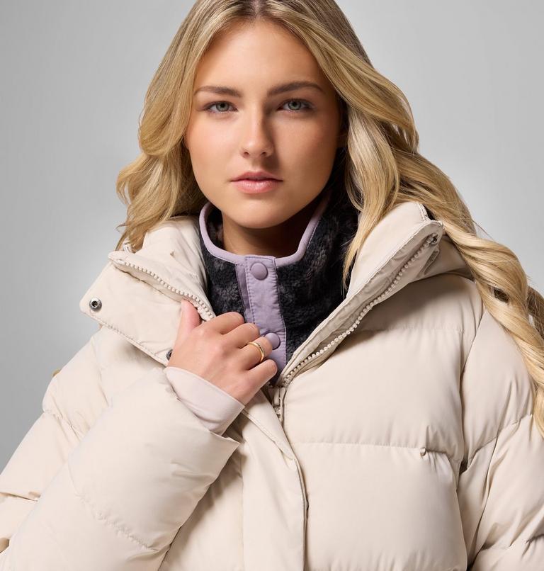 Women's Amaze Puff Mid Hooded Down Puffer, Color: Dark Stone, image 14