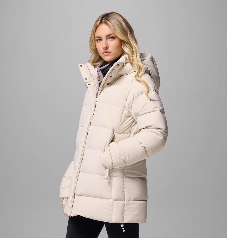 Women's Amaze Puff Mid Hooded Down Puffer, Color: Dark Stone, image 4