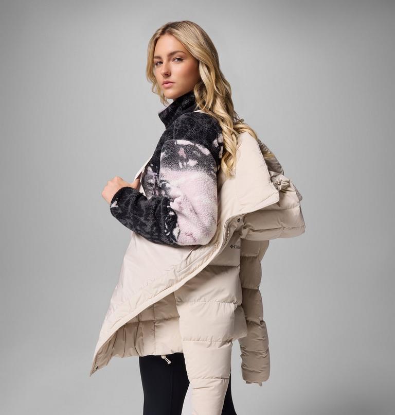 Women's Amaze Puff Mid Hooded Down Puffer, Color: Dark Stone, image 7
