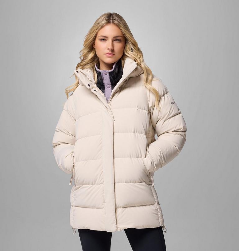 Women's Amaze Puff Mid Hooded Down Puffer, Color: Dark Stone, image 1