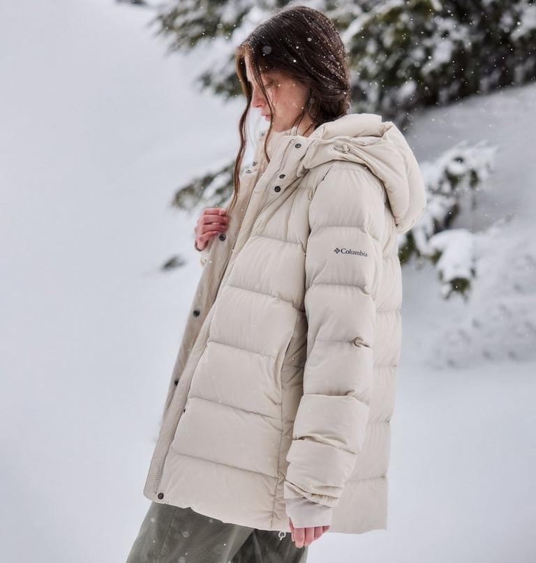 Women's Amaze Puff Mid Hooded Down Puffer, Color: Dark Stone, image 20