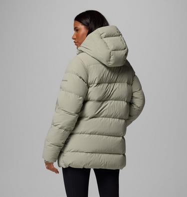 Doudoune Mi-longue en Duvet à Capuche Amaze Puff Femme, Color: Safari, image 3